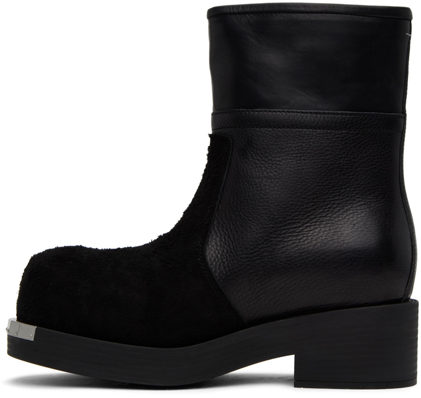 ショートブーツ・ブーティ MM6 Maison Margiela MM6 Maison Margiela Boots Black MM6 Maison Margiela Trunk Leather Boots | Black | FARFETCH