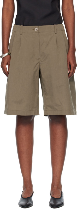 Photo: OUR LEGACY Khaki Ponte Shorts