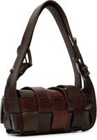 HODAKOVA Brown Buckle Baguette Bag