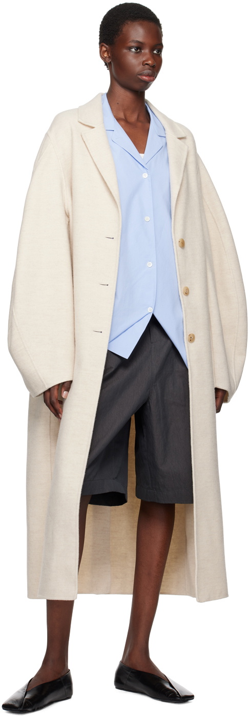 LE17SEPTEMBRE Blue Open Spread Collar Shirt
