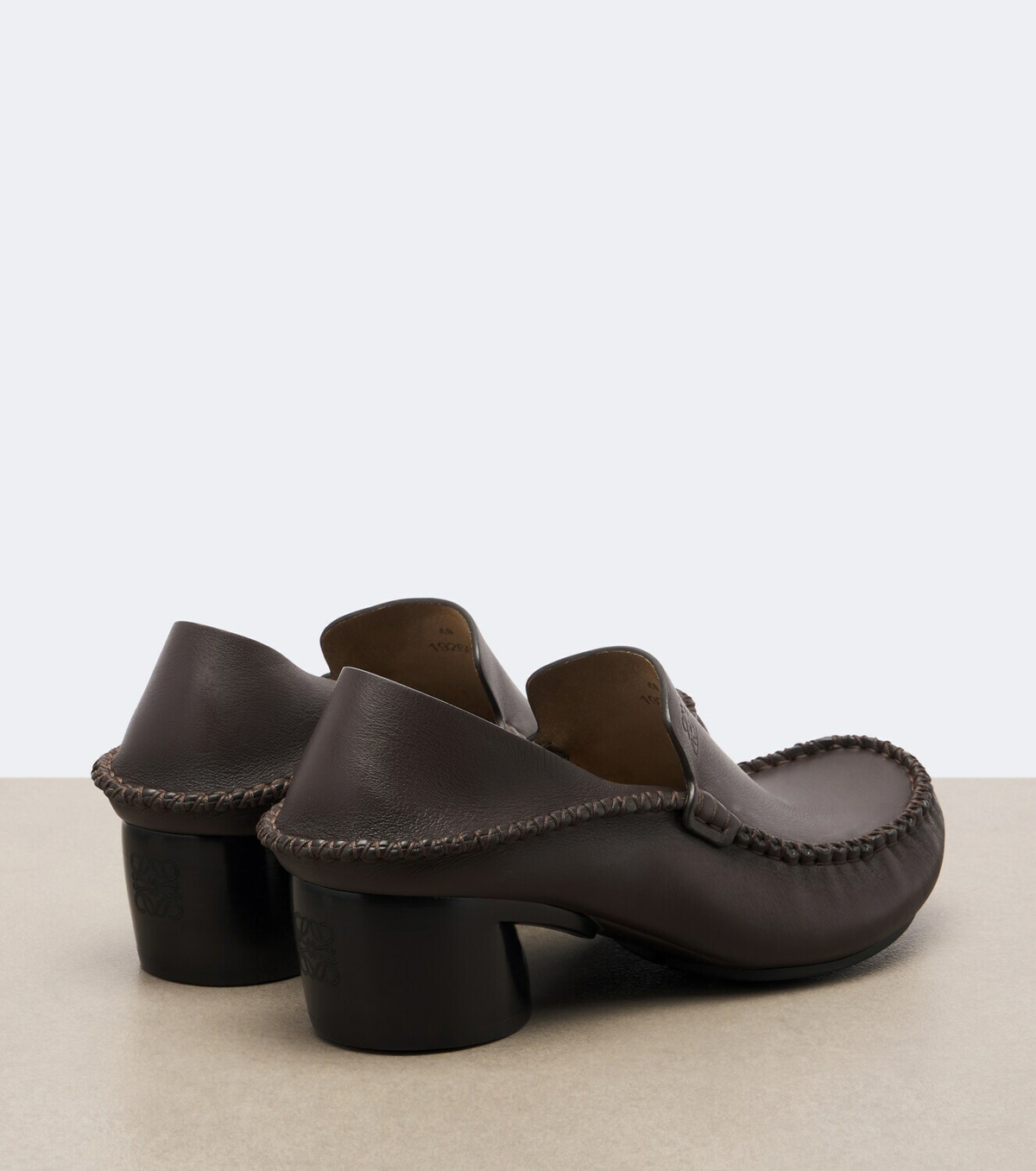 Loewe Oval leather loafer pumps
