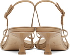 Studio Amelia Beige Wishbone 50 Heeled Sandals