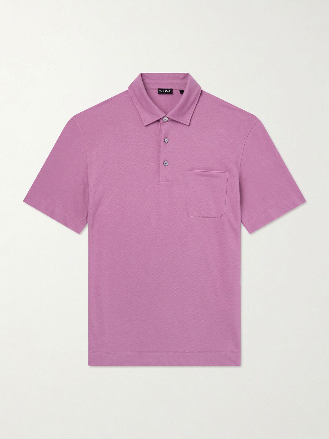 Zegna - Cotton-Jersey Polo Shirt - Pink