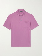 Zegna - Cotton-Jersey Polo Shirt - Pink