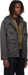 C.P. Company Gray Panama-R Mixed Goggle Jacket