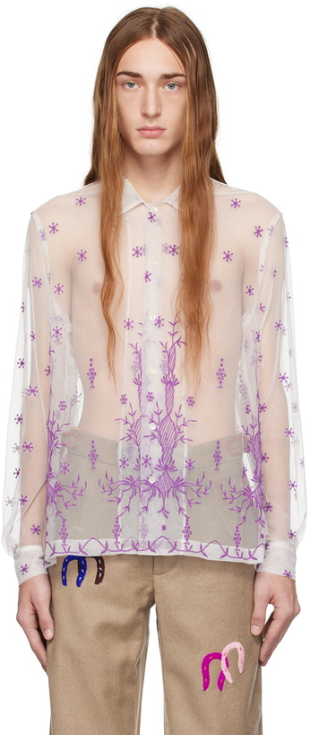 Photo: Bode White Lavandula Shirt