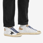 Golden Goose Men's Super-Star Suede Toe Leather Sneakers in Taupe/Black/White