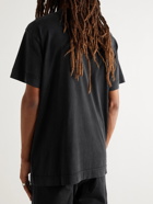 Givenchy - Oversized Logo-Flocked Printed Cotton-Jersey T-Shirt - Black