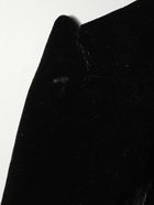 Giorgio Armani - Double-Breasted Velvet Tuxedo Jacket - Black