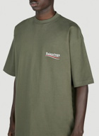 Balenciaga - Logo Print T-Shirt in Khaki