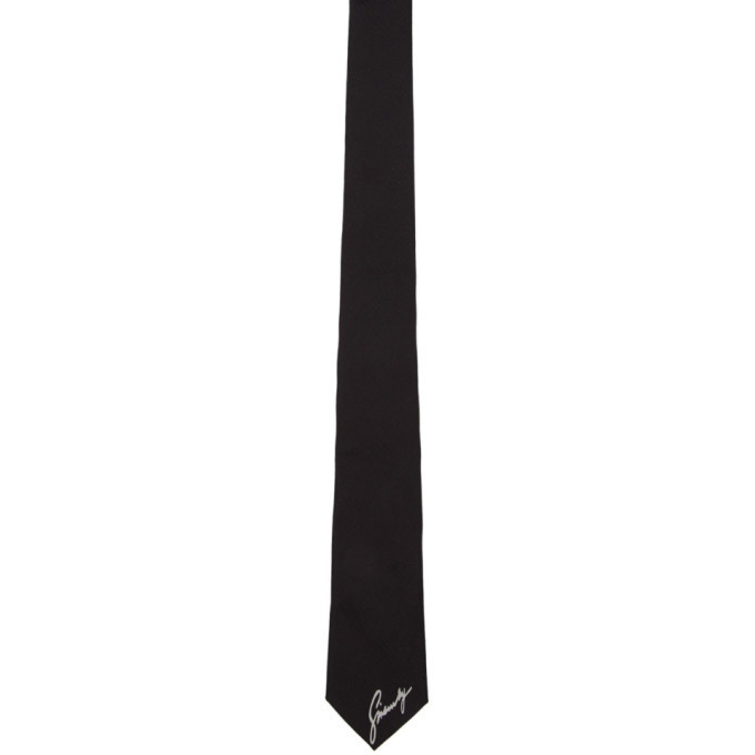 Givenchy Black And White Logo Script Tie Givenchy