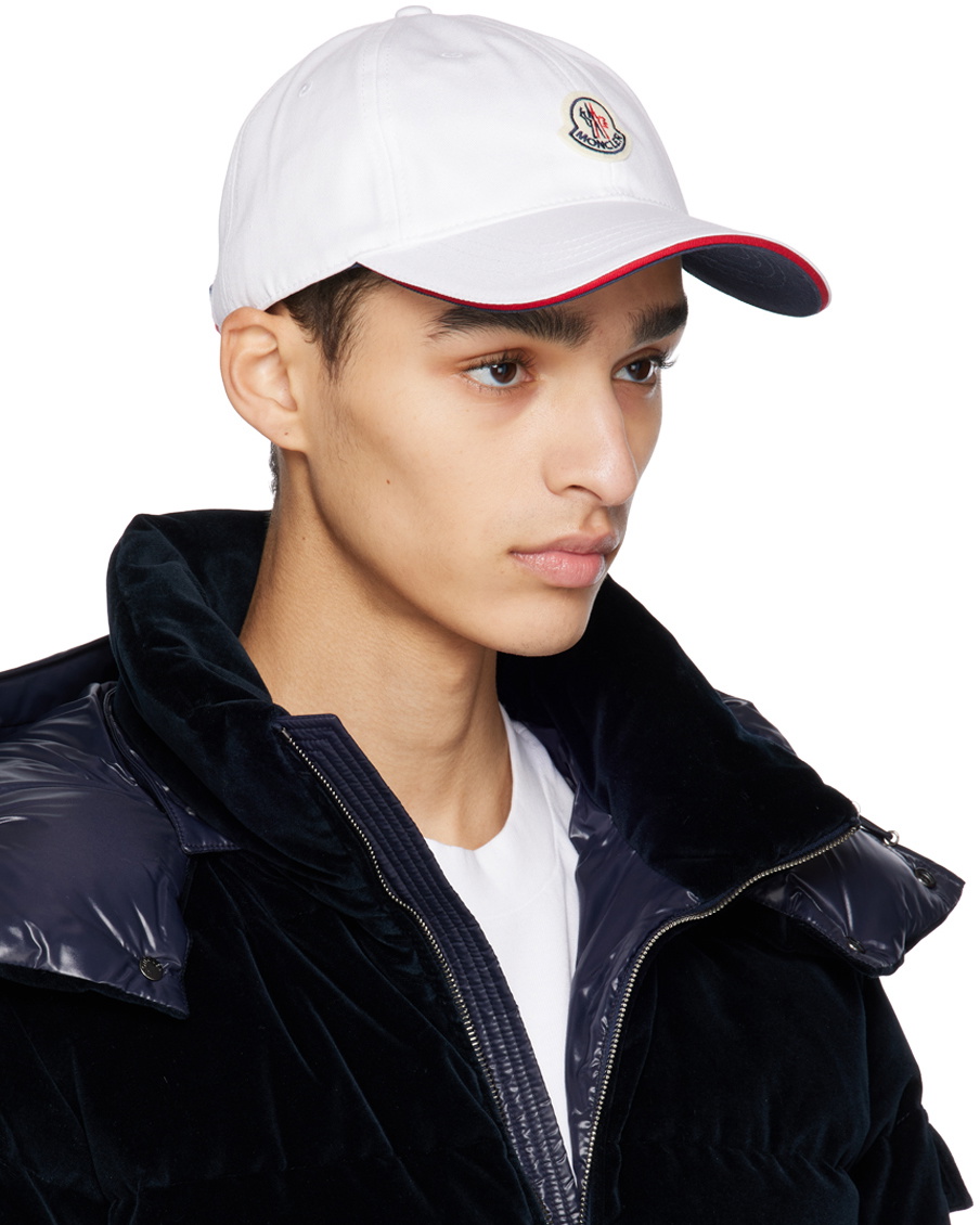 Moncler White Logo Cap Moncler