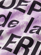 Gallery Dept. - Tie-Dyed Logo-Print Cotton-Blend Jersey T-Shirt - Purple