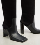 Alaïa 90 leather and suede knee-high boots
