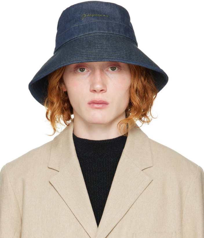 Photo: Jacquemus Navy 'Le Bob Linu' Hat