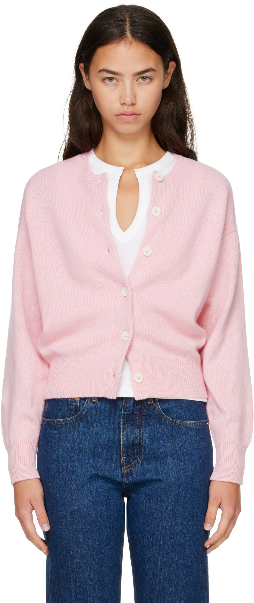 &Daughter Navy Ada Crewneck Cardigan
