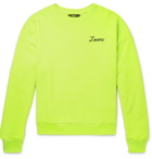 AMIRI - Embroidered Loopback Cotton-Jersey Sweatshirt - Yellow