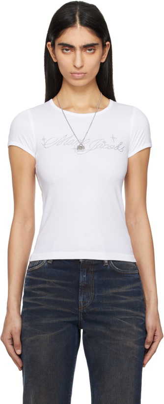 Photo: Marc Jacobs White Charm Logo Shrunken T-shirt