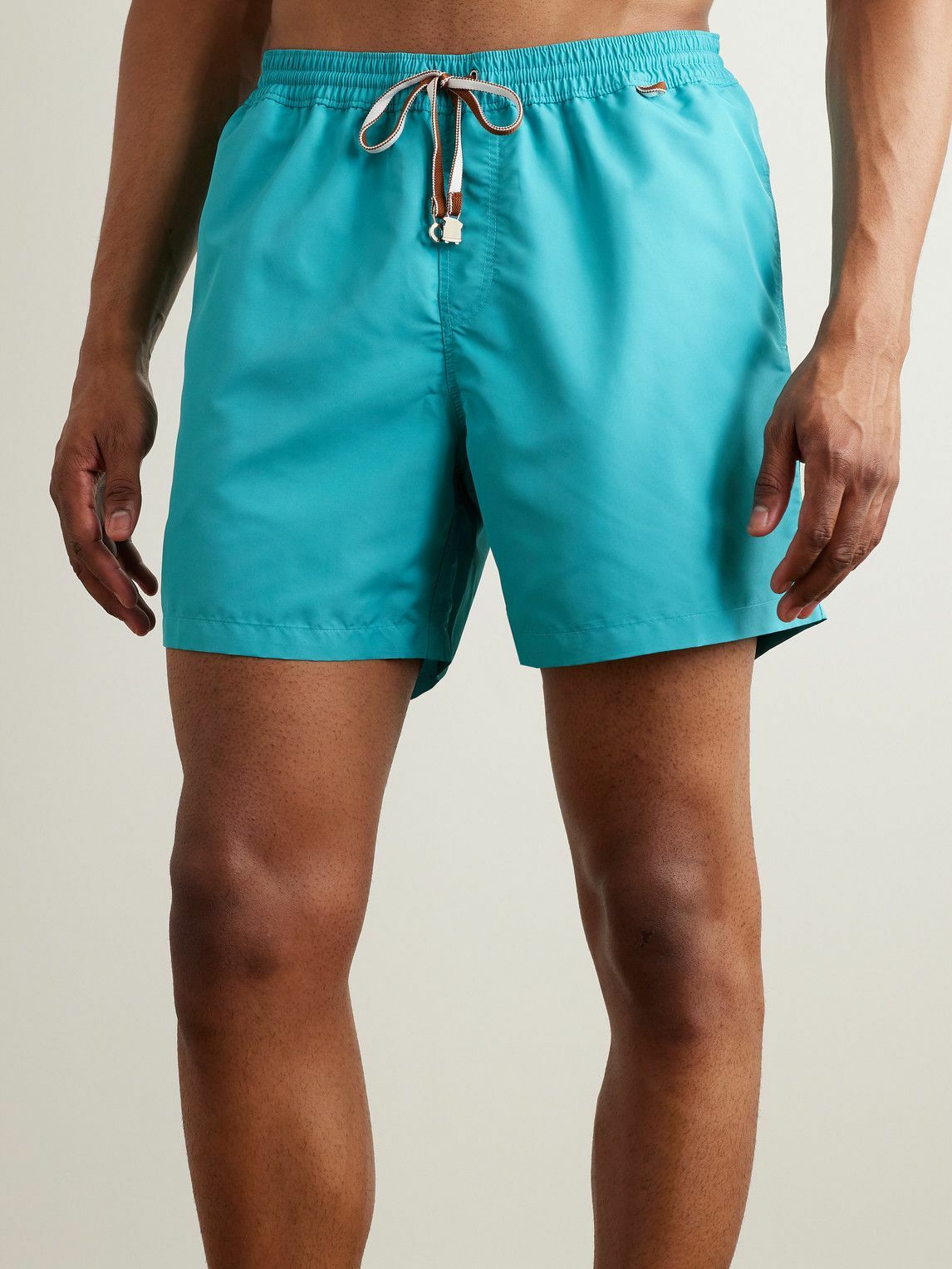 Loro Piana - Bay Straight-Leg Mid-Length Swim Shorts - Blue