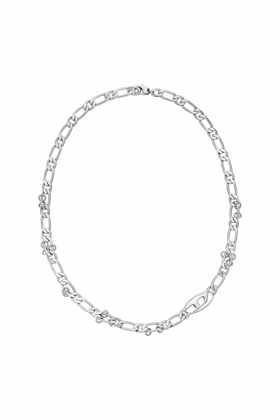 Photo: Diesel Stainless Steel and Brass Chain Necklace - Necklaces - Unisex - Silver