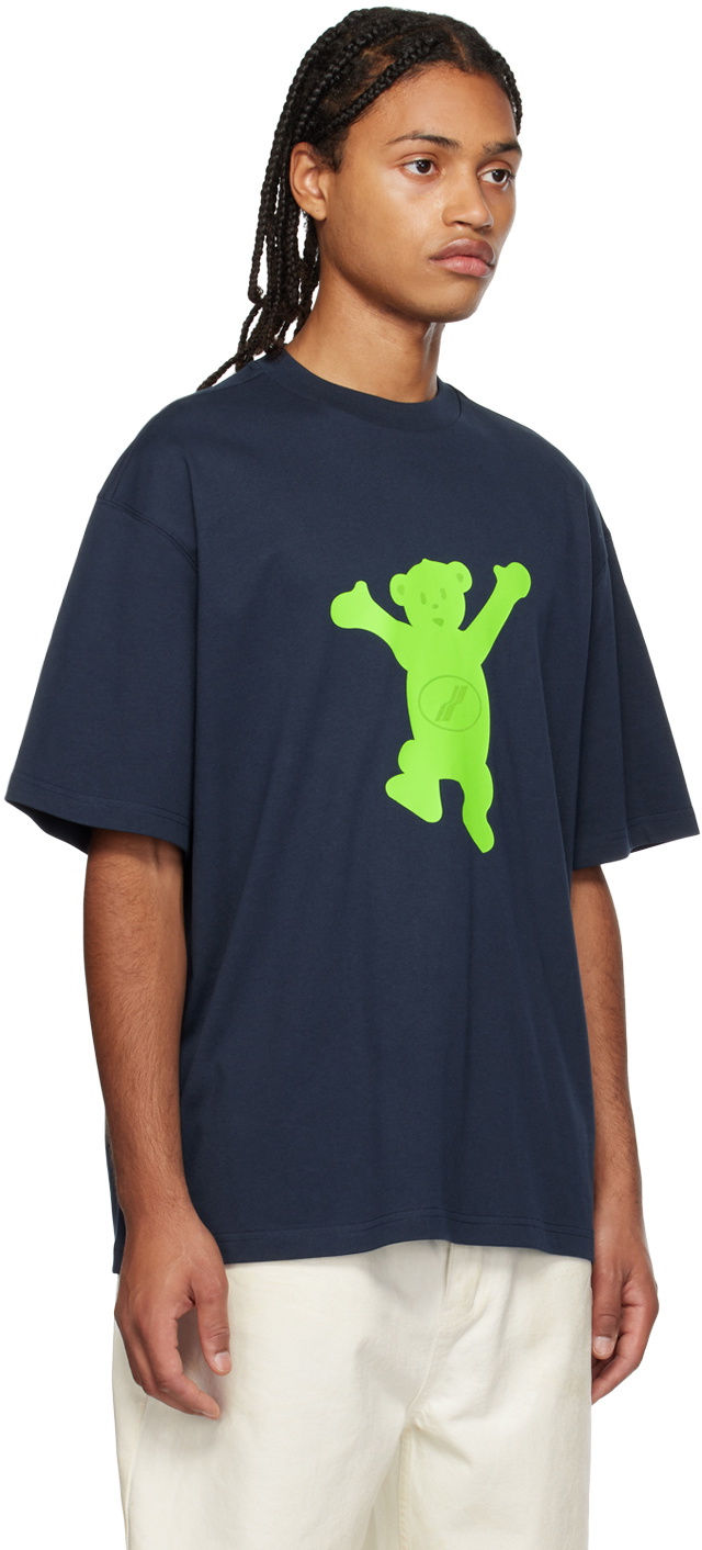 We11done Navy Teddy T-Shirt