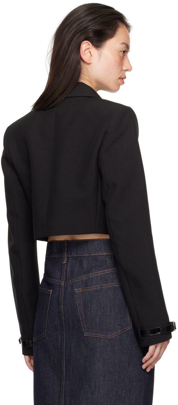 Coperni Black Cropped Tailored Blazer