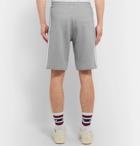 adidas Originals - Logo-Embroidered Mélange Loopback Cotton-Jersey Shorts - Gray