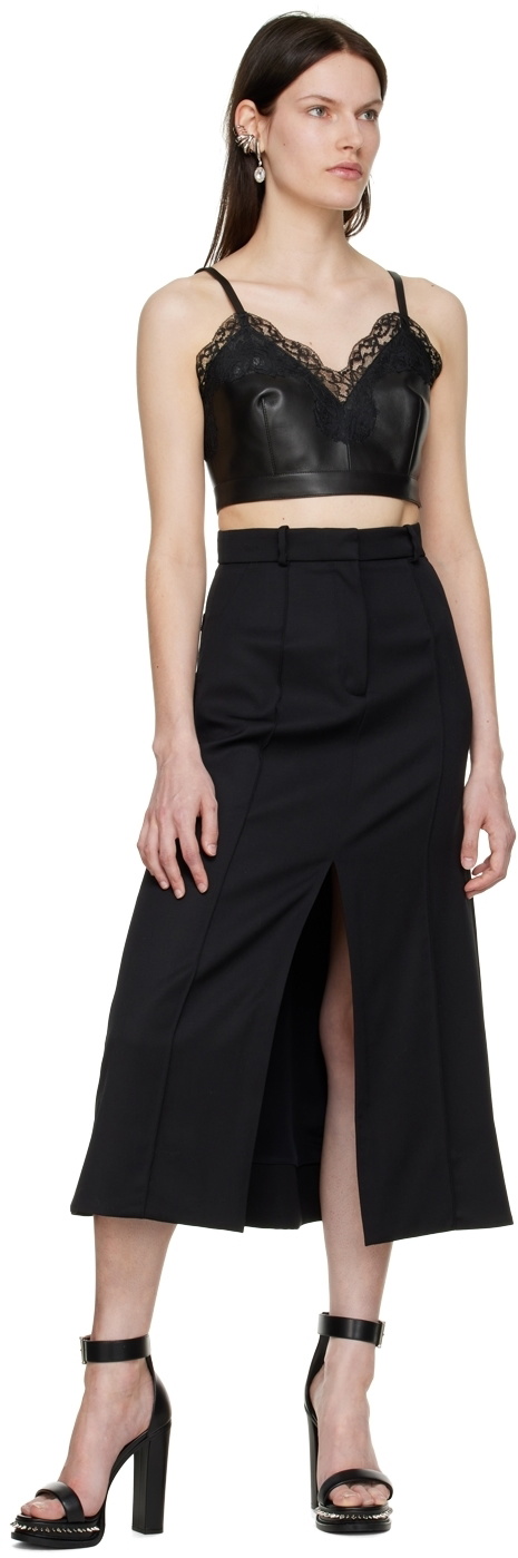 Alexander McQueen Black Leather Tank Top