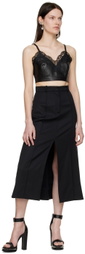 Alexander McQueen Black Leather Tank Top