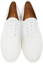 Common Projects White Canvas Four Hole Sneakers