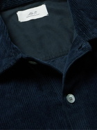 Mr P. - Garment-Dyed Cotton-Corduroy Shirt - Blue
