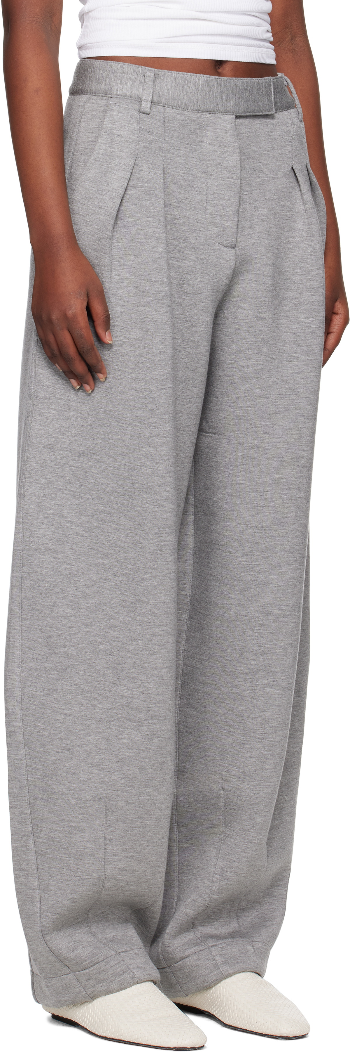 REMAIN Birger Christensen Gray Soft Cocoon Trousers