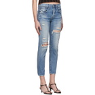 Moussy Vintage Blue Bowie Tapered Jeans