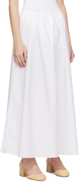 Matteau White Drawcord Maxi Skirt