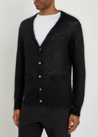 Vowels V-neck Mohair-blend Cardigan Black