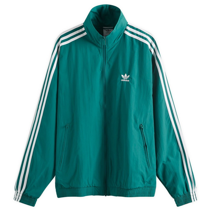 Photo: Adidas Men's Woven Firebird Track Top in Legacy Teal