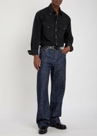 Lemaire Stud-embellished Cotton-poplin Shirt Black