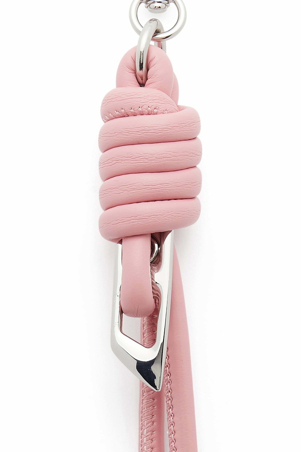 Diesel Knotted-straps charm in metal and PU - Charms and Keyrings - Unisex - Pink