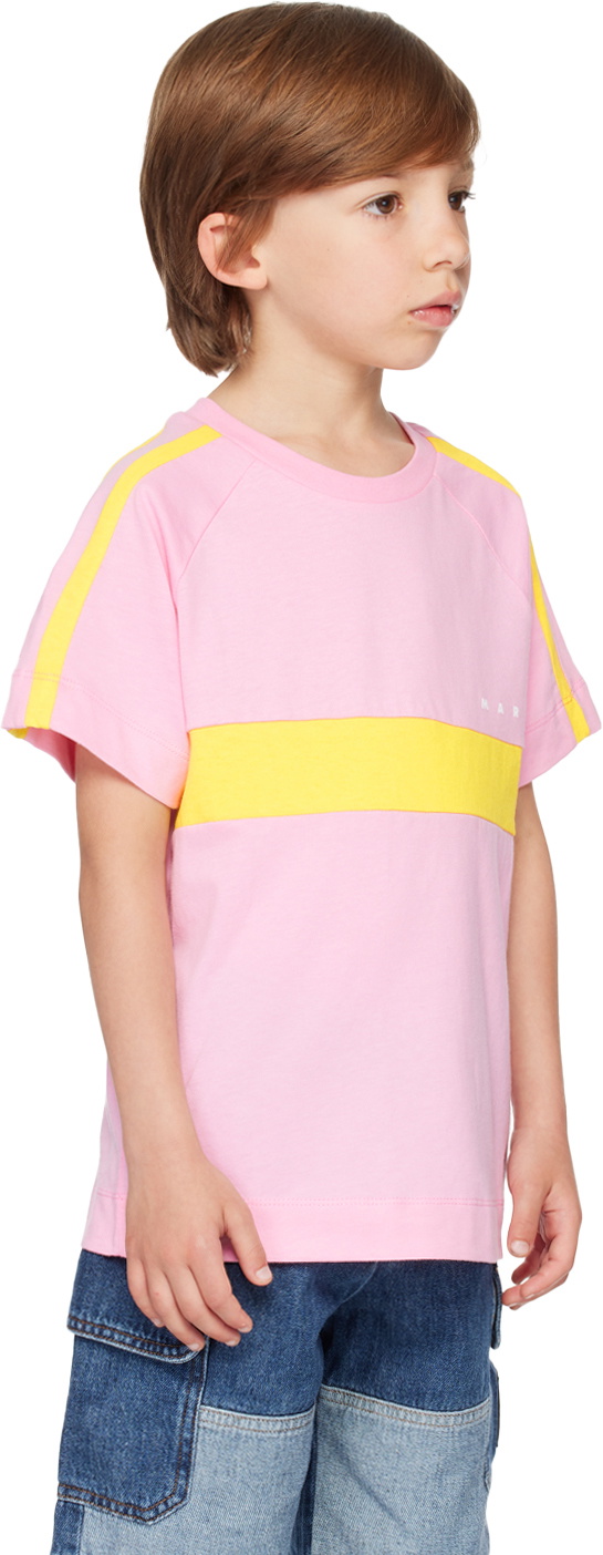 Marni Kids Pink Raglan Sleeve T-Shirt Marni