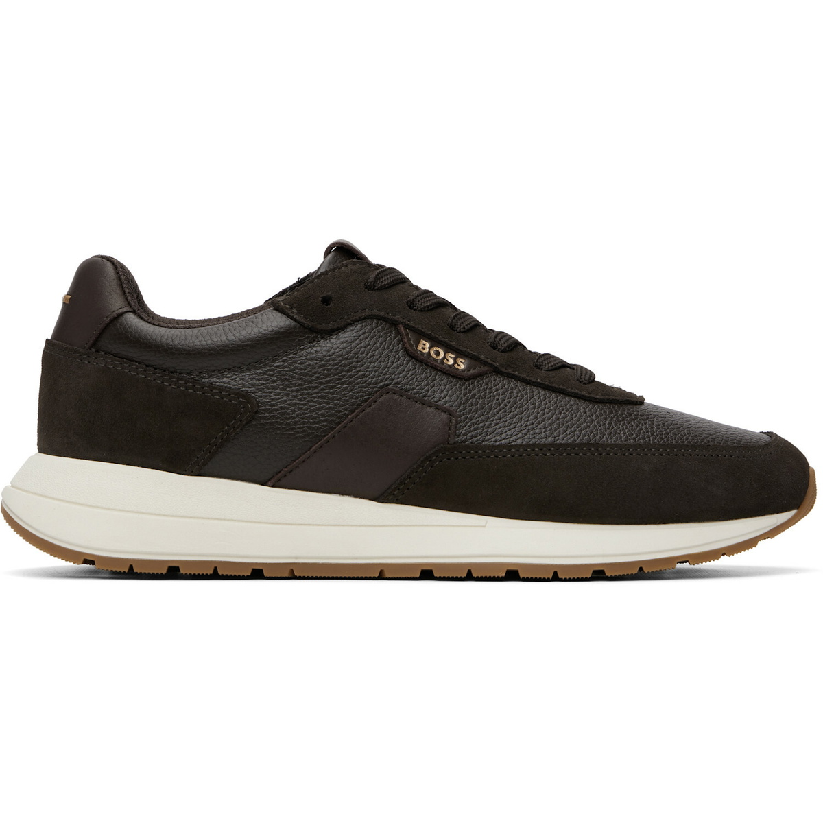 BOSS Brown Leather Sneakers