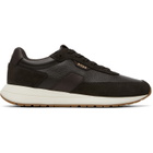 BOSS Brown Leather Sneakers