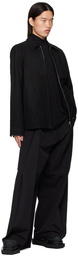 Julius Black Side Tuck Wide Trousers