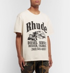 Rhude - Logo-Print Cotton-Jersey T-Shirt - White