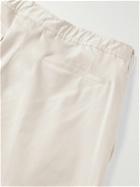 Purdey - Straight-Leg Pleated Cotton-Blend Twill Trousers - Neutrals