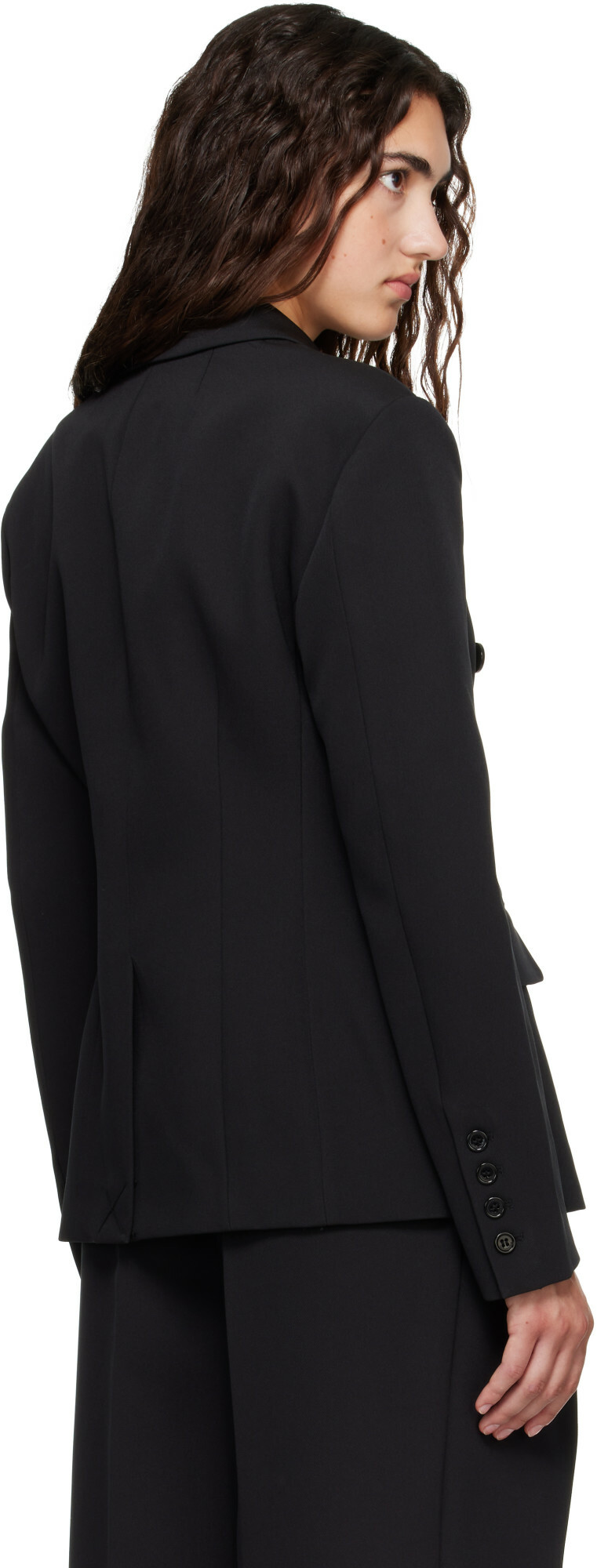 The Frankie Shop Black Doyer Cinched Blazer