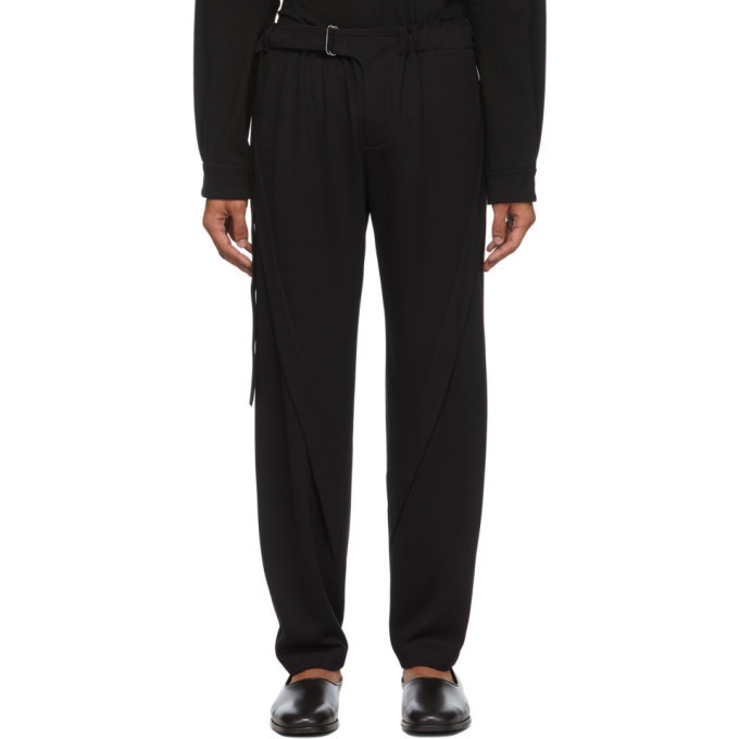 Photo: Vejas Black Jersey Belted Trousers