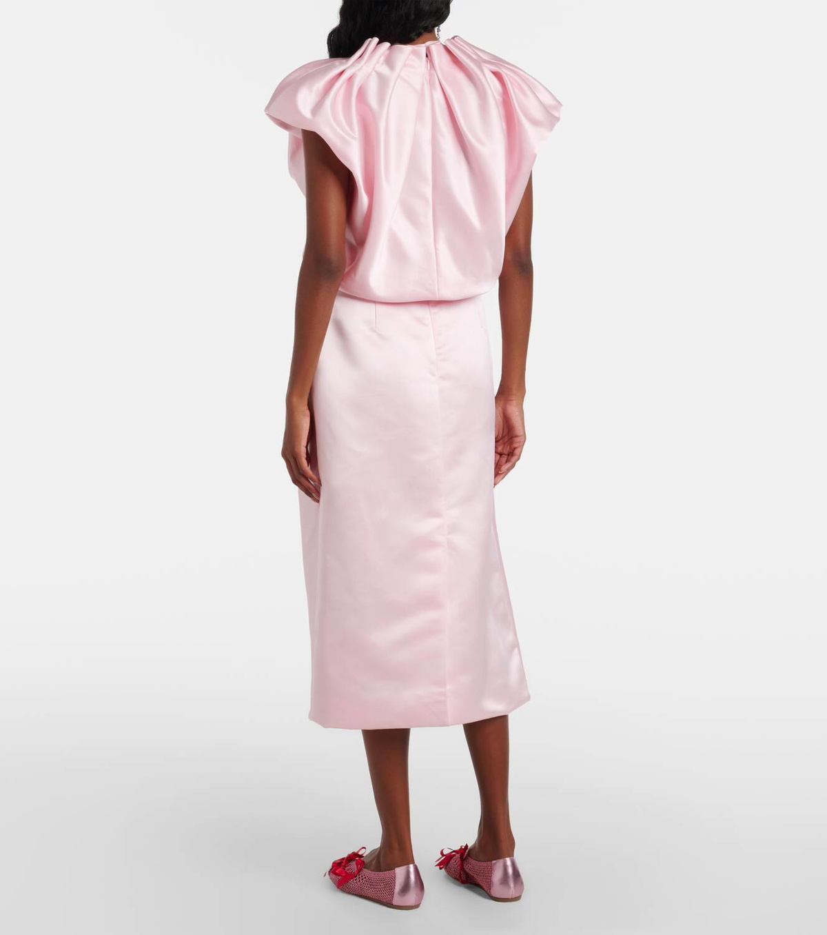 Simone Rocha Draped satin top Simone Rocha