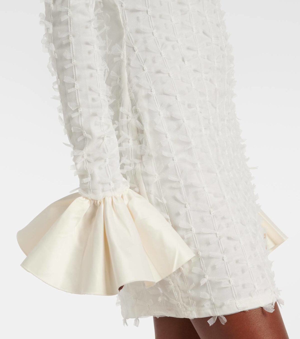 ROTATE ロテート ワンピース Bridal bow-detail sequined1039689 Bridal bow-detail sequined minidress in white - Rotate
