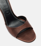 Staud Brigitte satin wedge mules