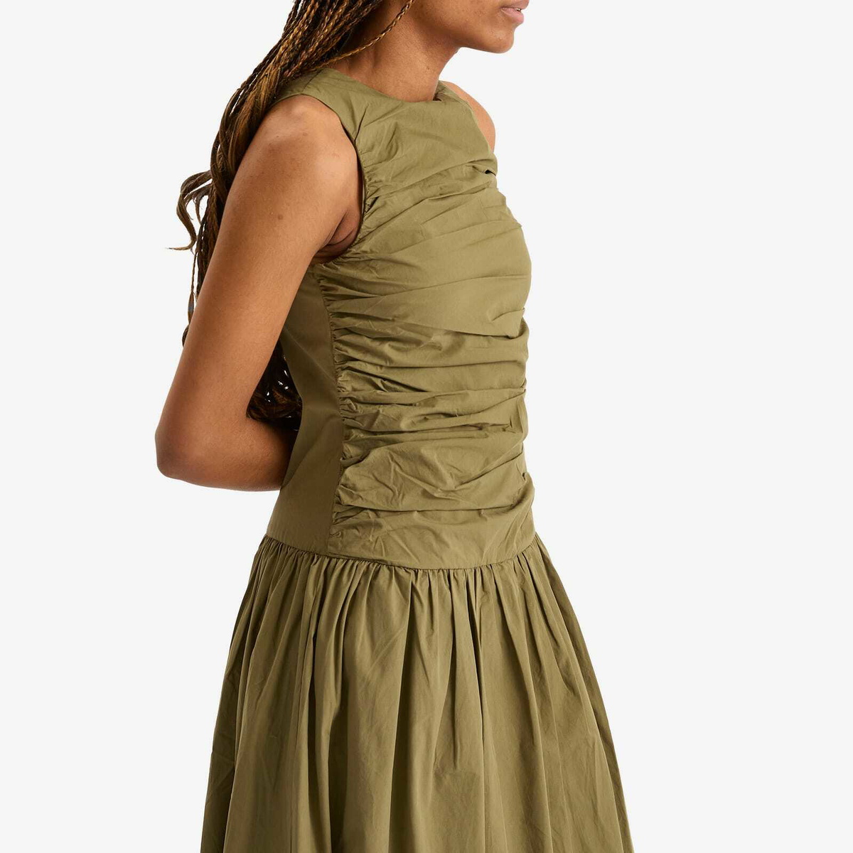 4th & Reckless Women's Zendaya Midi Dress in Khaki
